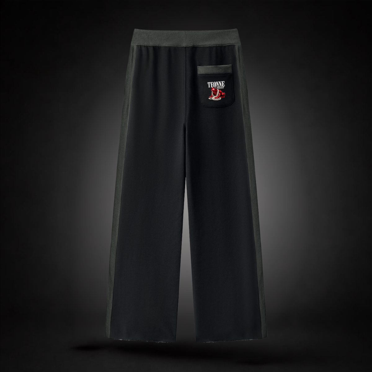 Teonne Mitchell Women's Block Raw Hem Sweatpants