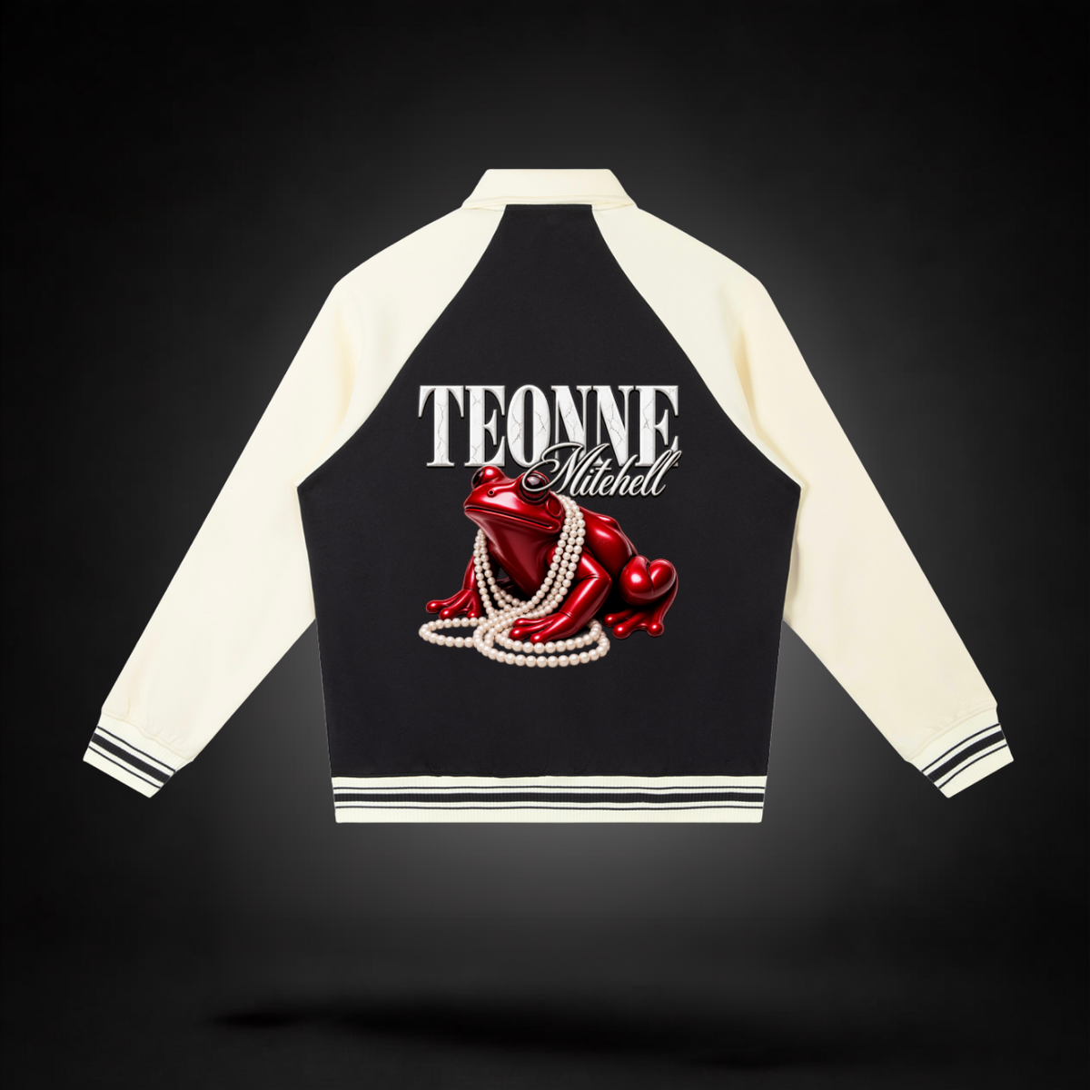 Teonne Mitchell Contrast Raglan Sleeve Baseball Jacket